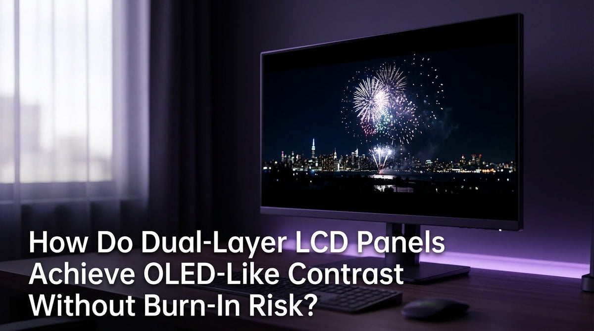 How Do Dual-Layer LCD Panels Achieve OLED-Like Contrast Without Burn-In Risk?