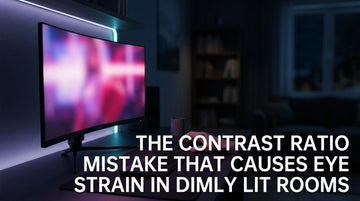 The Contrast Ratio Mistake That Causes Eye Strain in Dimly Lit Rooms