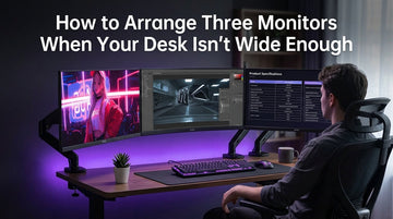 How to Arrange Three Monitors When Your Desk Isn’t Wide Enough