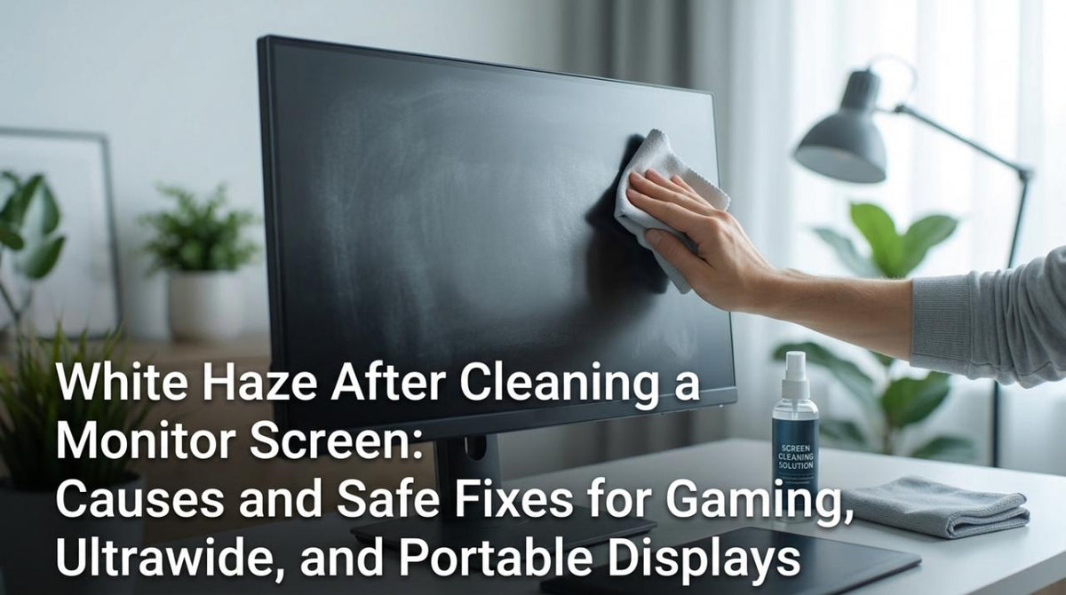 streaks and haze on monitor screen after cleaning, liquid spill on monitor damage guide, how to dry a wet monitor safely