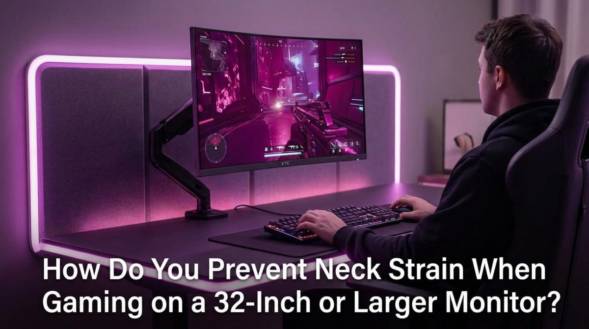 How Do You Prevent Neck Strain When Gaming on a 32-Inch or Larger Monitor?