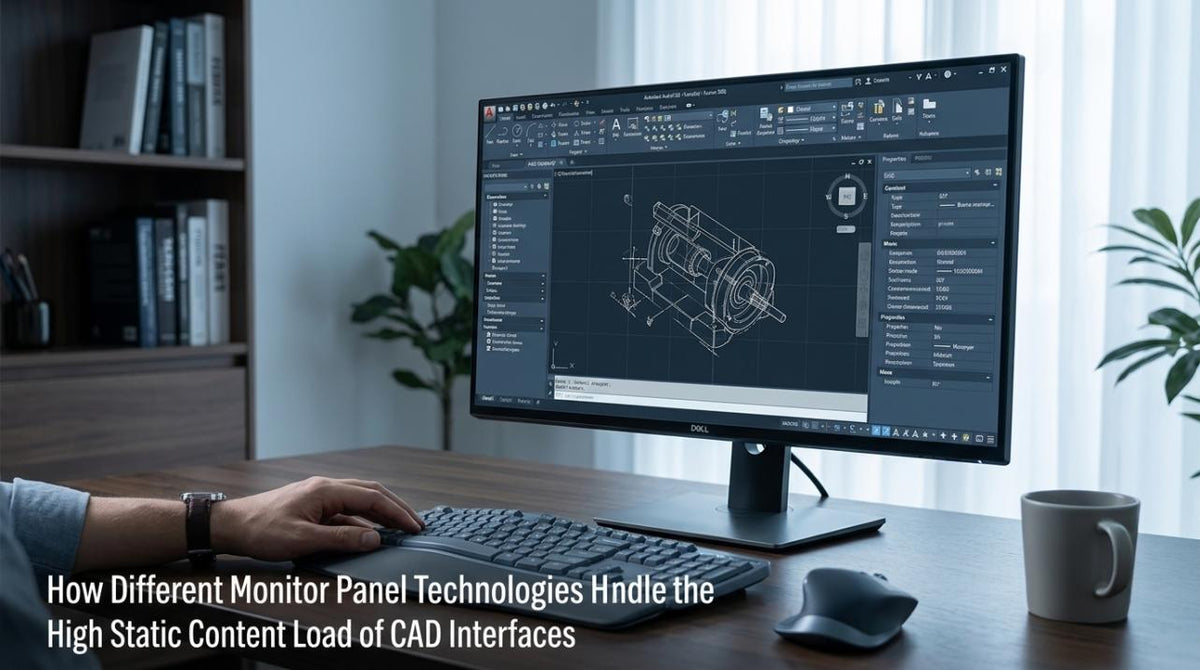 How Different Monitor Panel Technologies Handle the High Static Content Load of CAD Interfaces