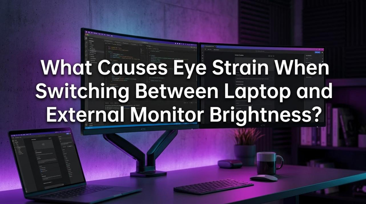 What Causes Eye Strain When Switching Between Laptop and External Monitor Brightness?