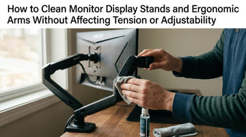 How to Clean Display Stands and Ergonomic Arms Without Loosening Adjustment Mech