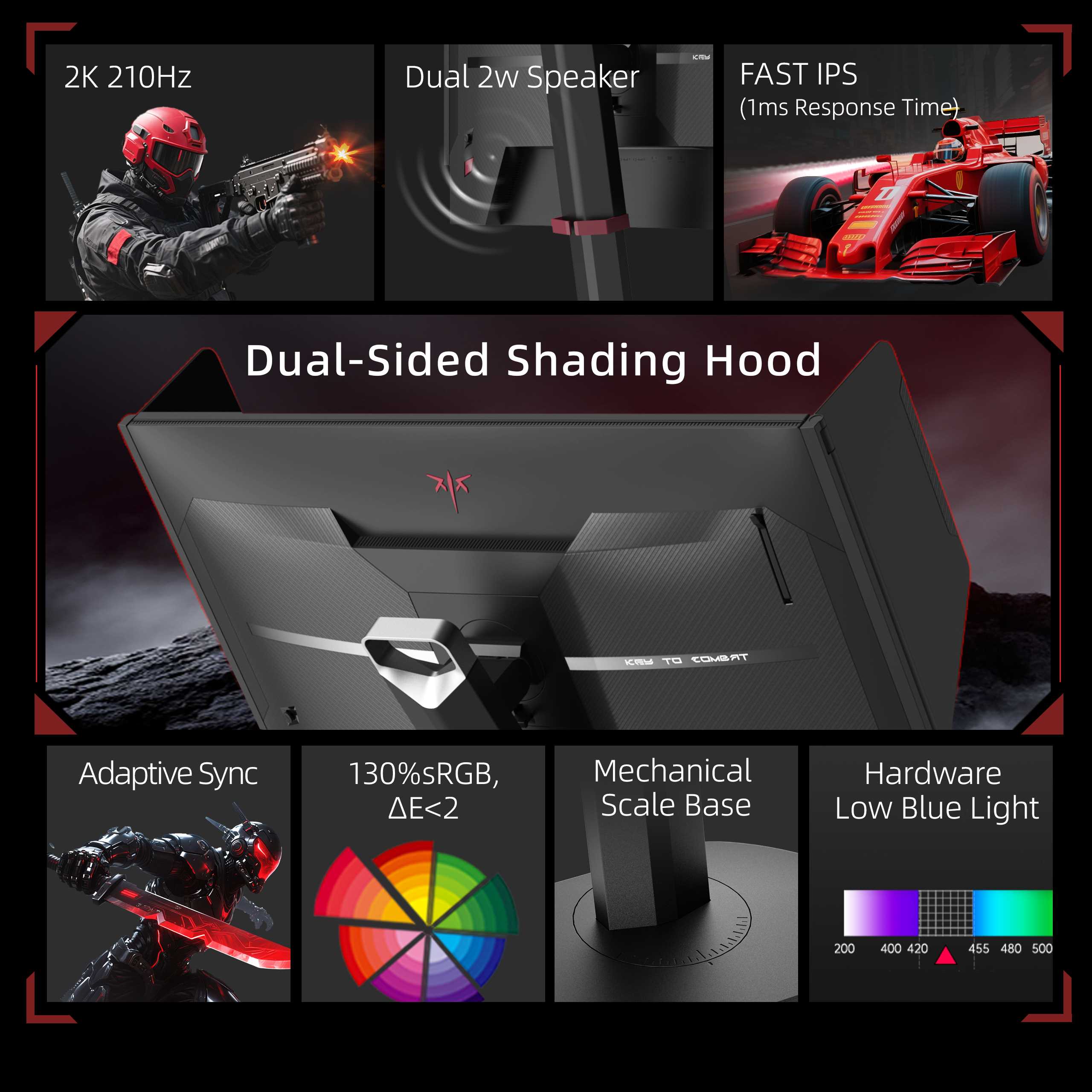KTC 27" 2K 210Hz wtih Shielding Hood Gaming monitor丨27M1