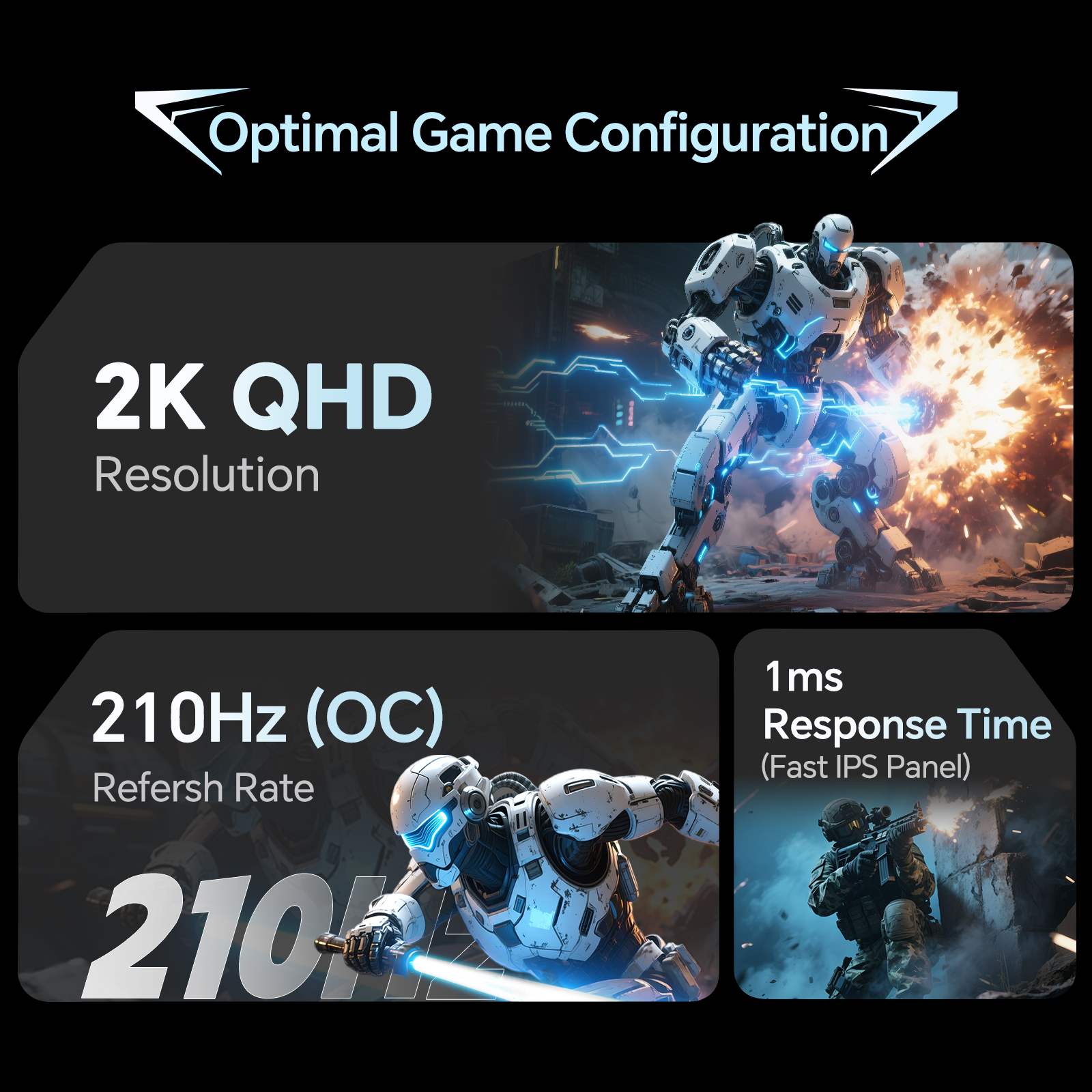 KTC 27" 2K 200Hz HDR400 Gaming Monitor with Speakers | H27T6