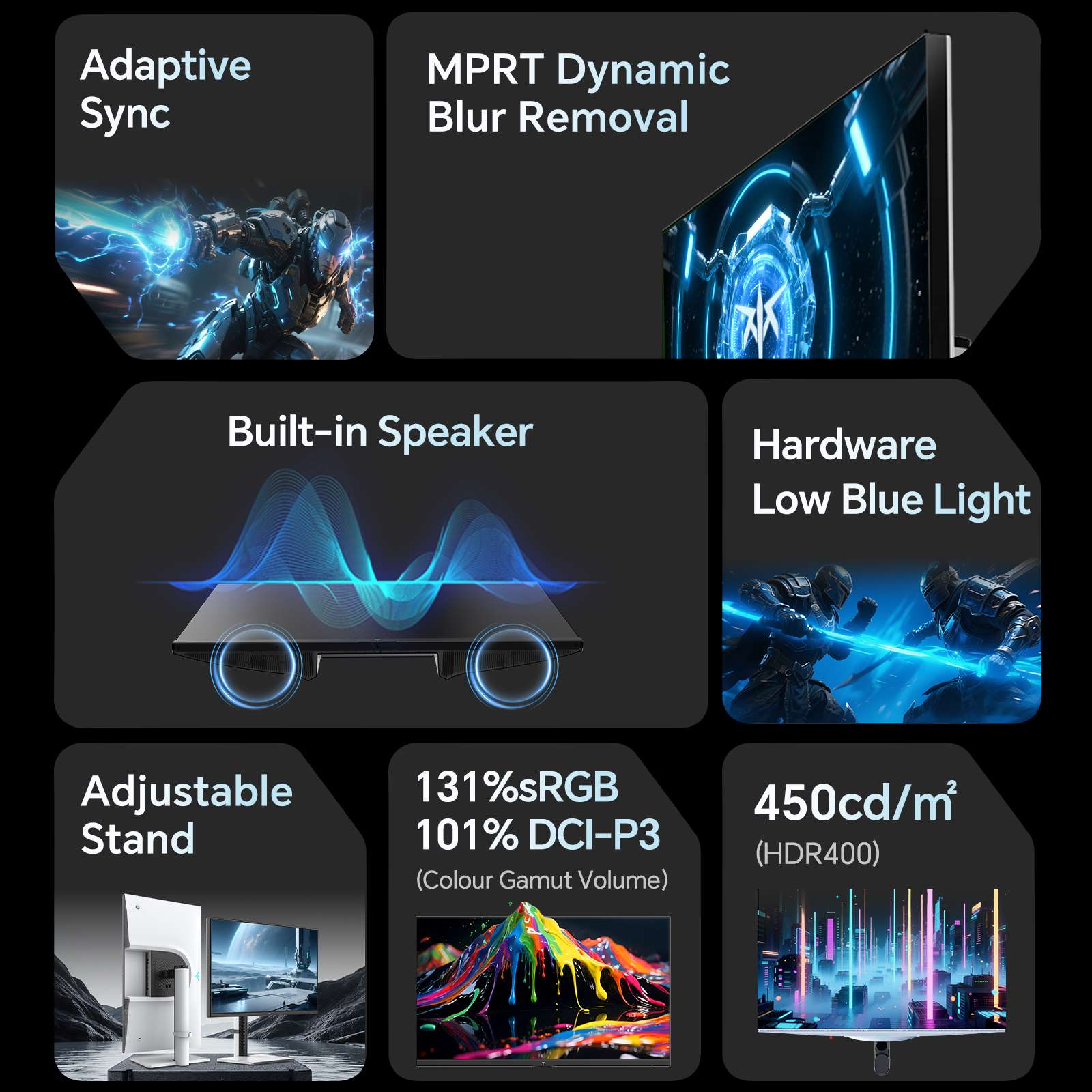 KTC 27" 2K 200Hz HDR400 Gaming Monitor with Speakers | H27T6