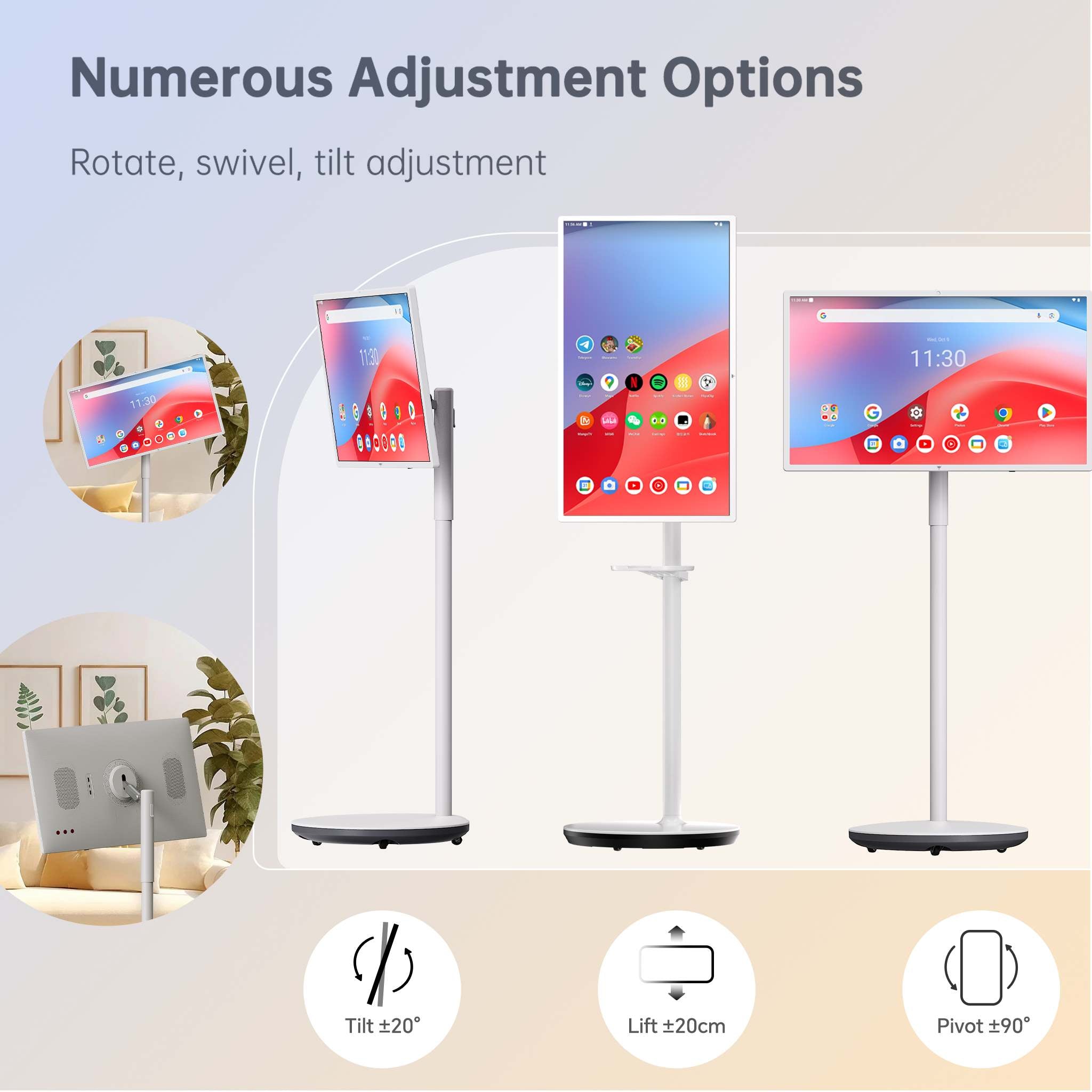 KTC MEGAPAD 32-inch 4K Android 14 smart touch monitor with sleek black bezel-less design