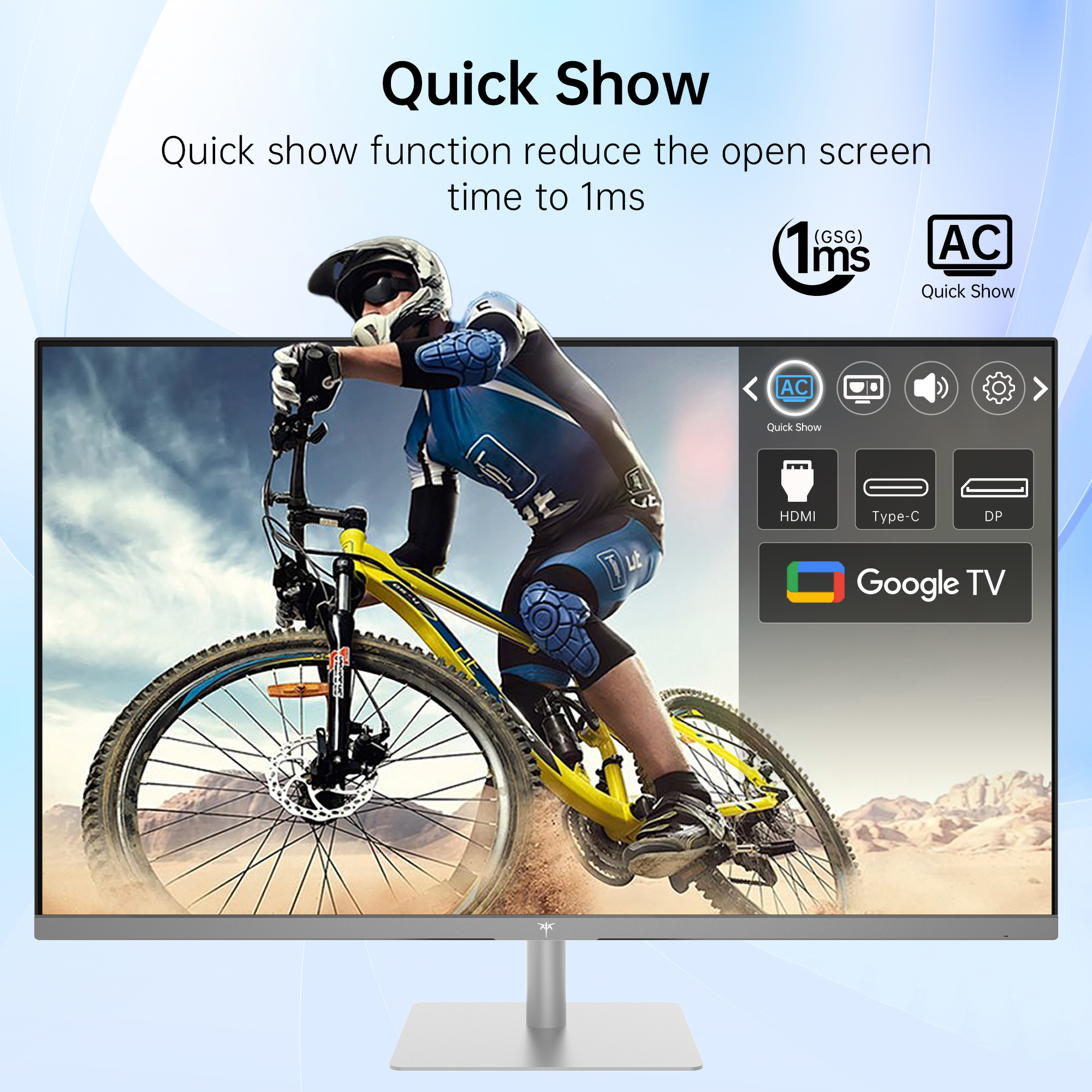 KTC 32'' 4K Smart Monitor with Google TV in Netflix Audio Licensed