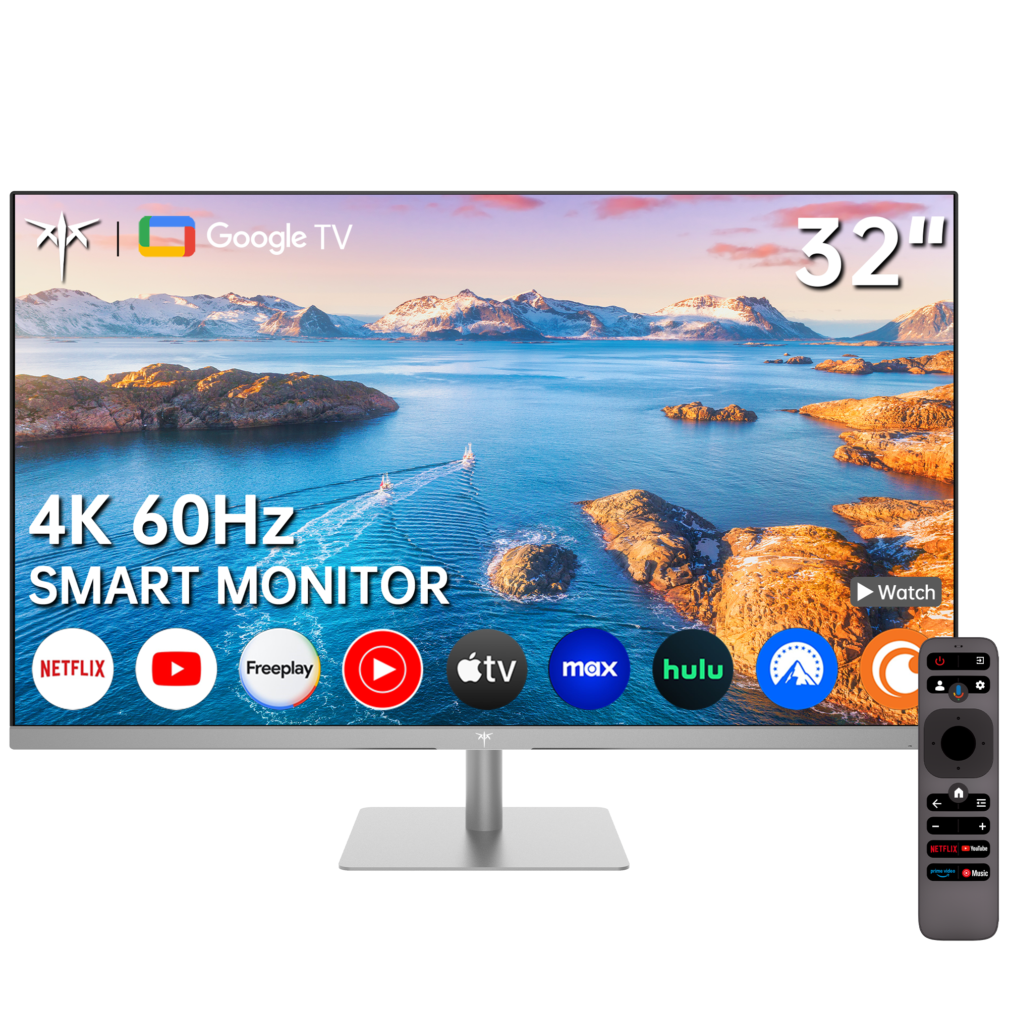 KTC 32'' 4K Smart Monitor with Google TV in Netflix Audio Licensed