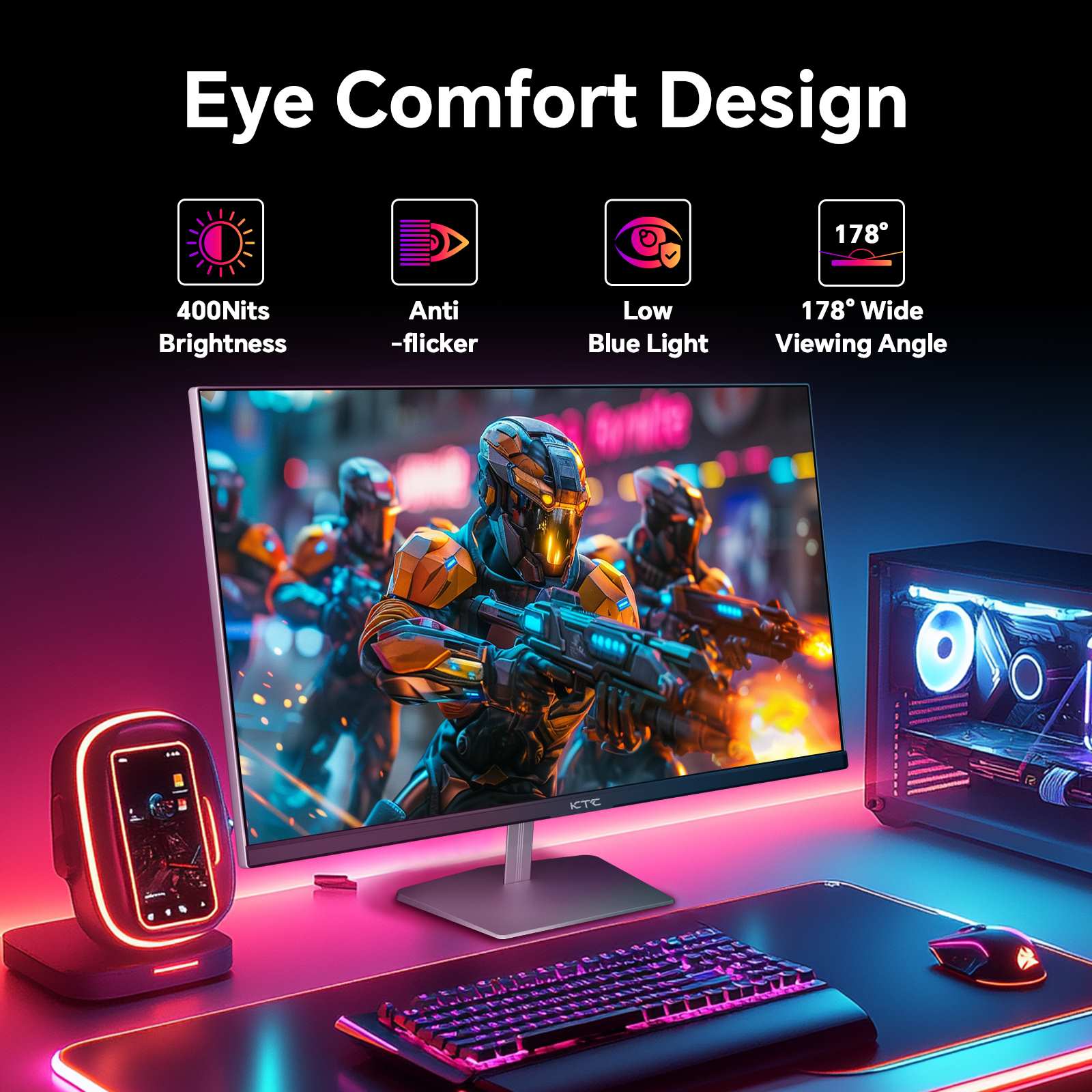 KTC 24.5 inch 400Hz Fast IPS FHD Gaming Monitor HDR 400 | H25X7