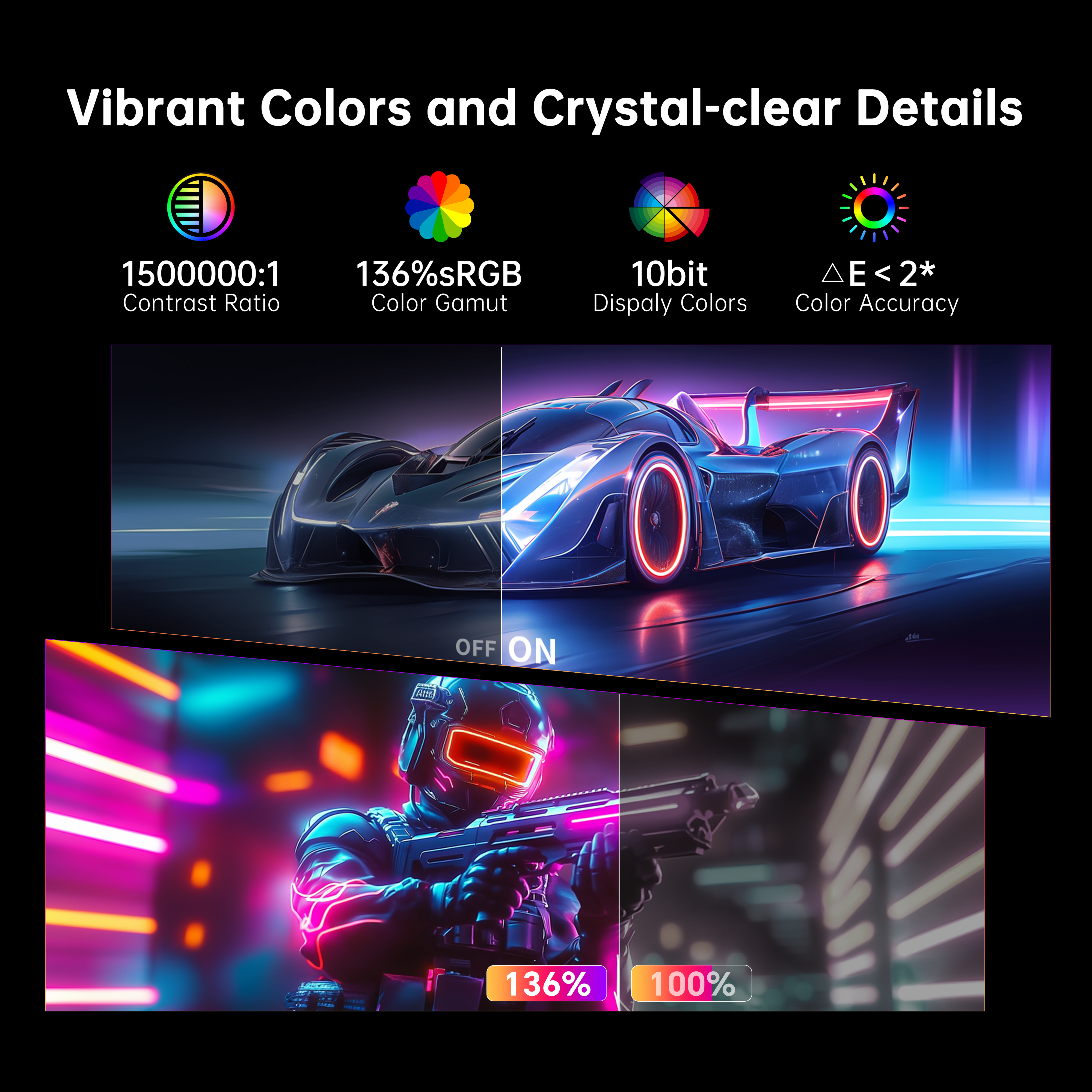 KTC OLED QHD 27" Gaming Monitor - 240Hz 0.03ms GTG with Type C for Esports