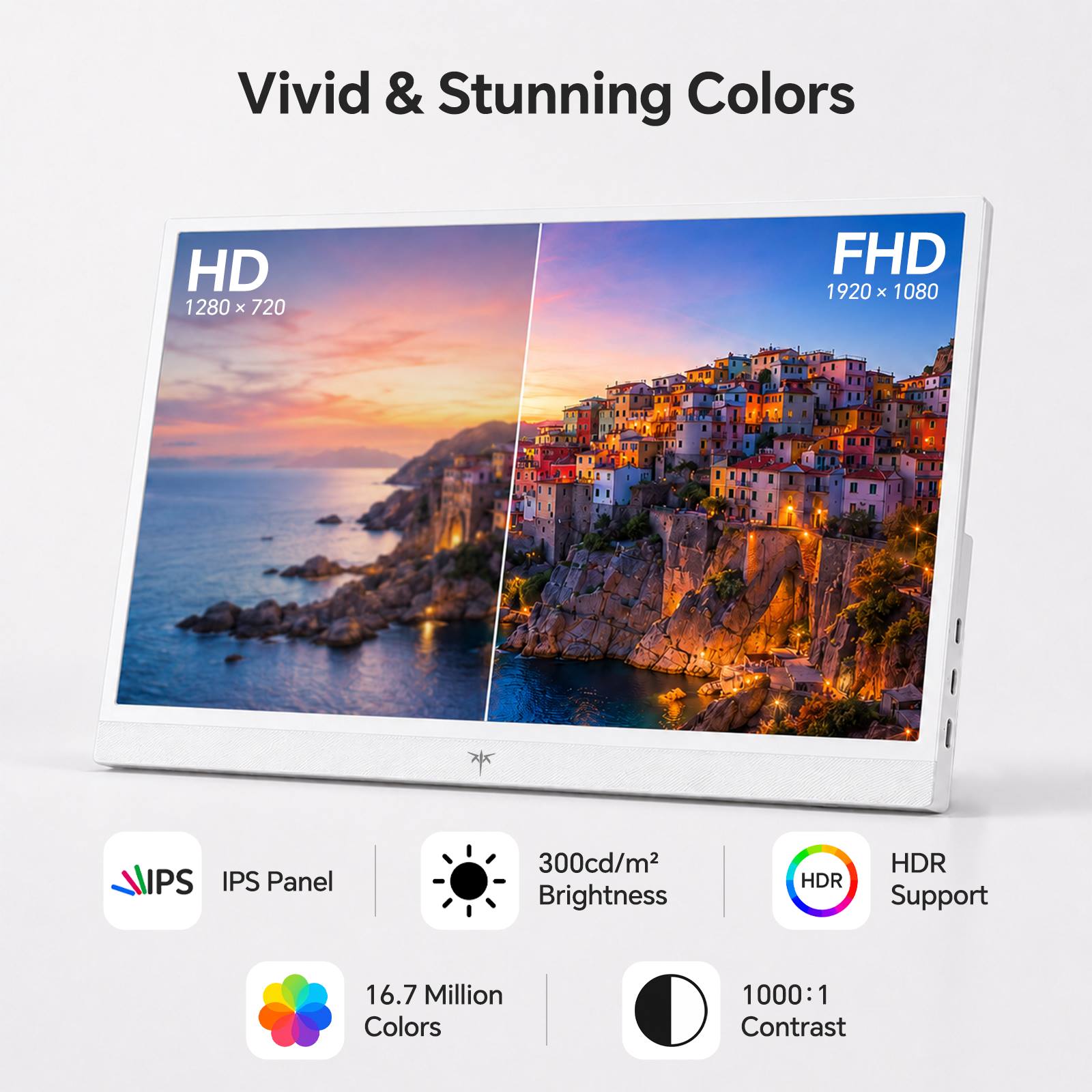 KTC 15.6" FHD HDMI Portable Travel Monitor with Built-in Speakers丨H15F8