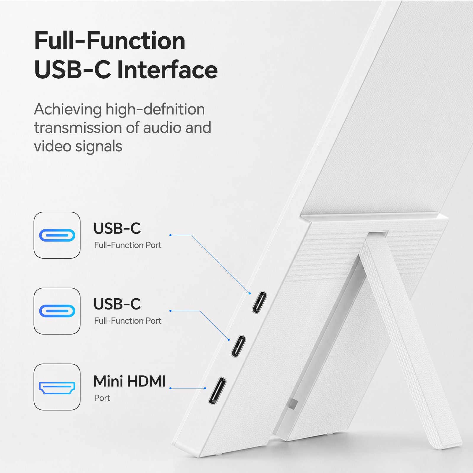 KTC 15.6" FHD HDMI Portable Travel Monitor with Built-in Speakers丨H15F8