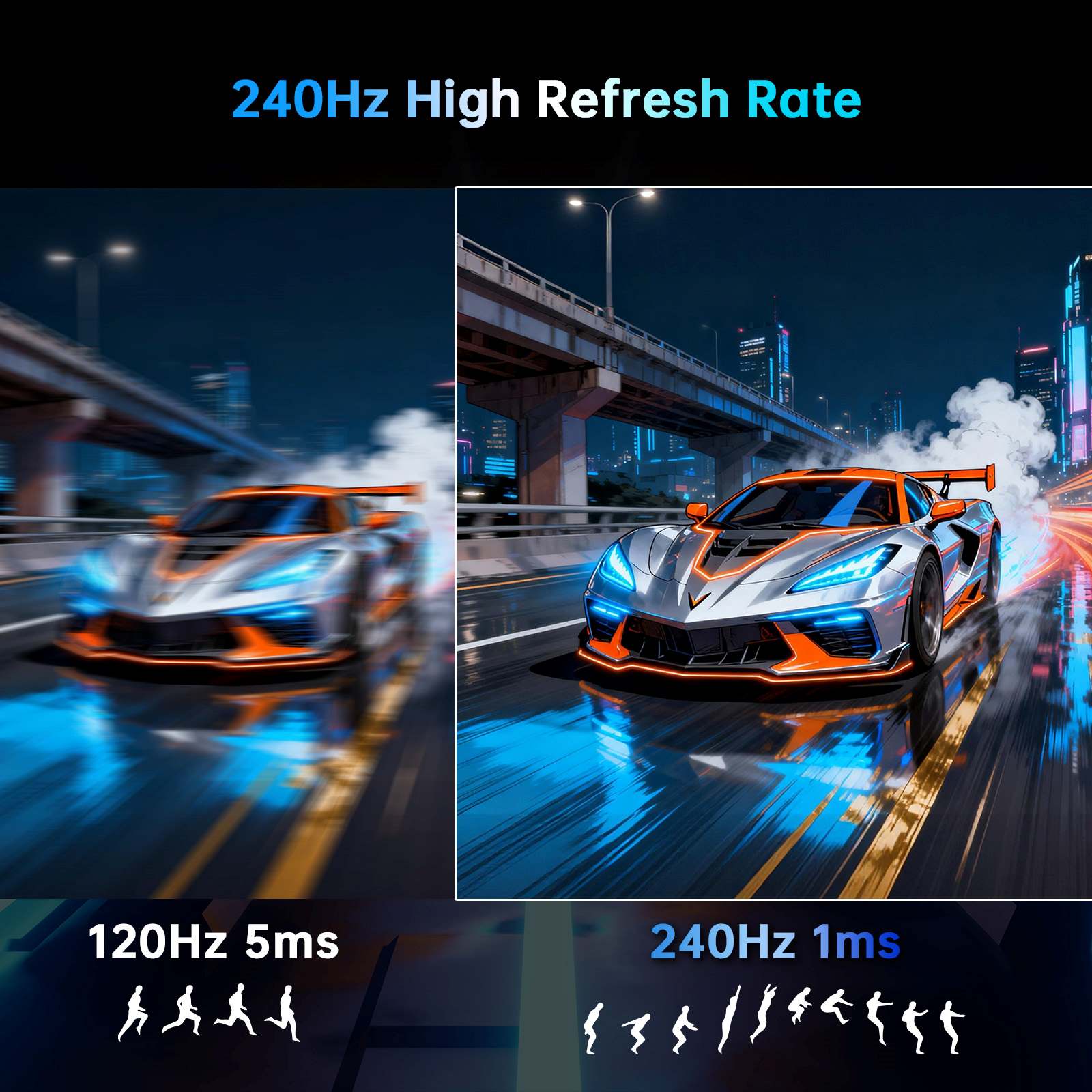 KTC 24-inch curved gaming monitor with thin bezels, 240Hz display, and sturdy stand