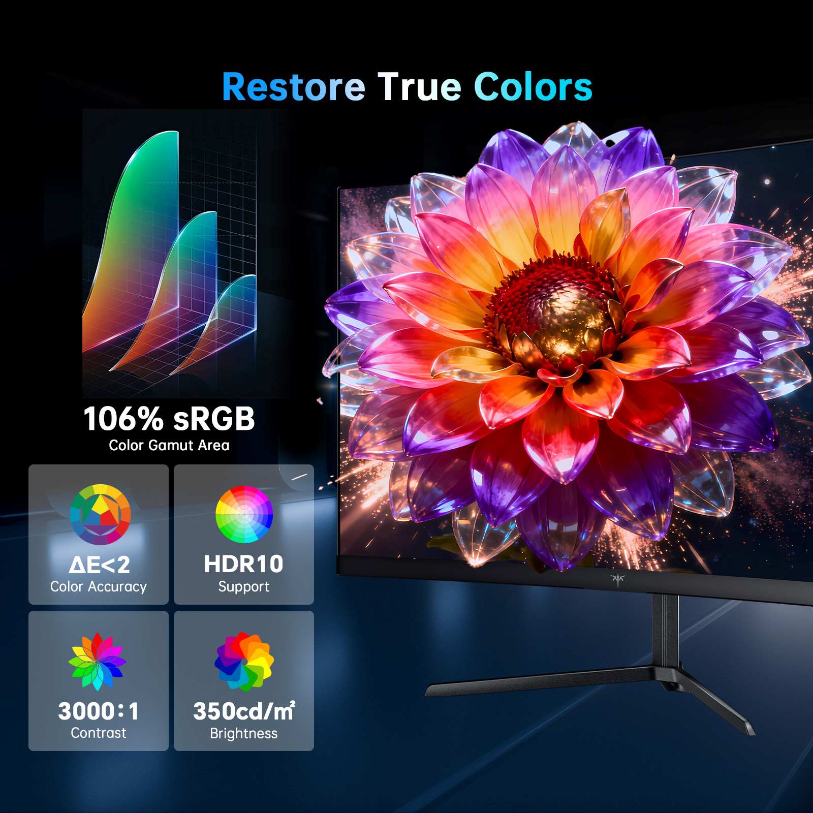 KTC 24" FHD 240Hz 1500R Curved Gaming Monitor | H24S17P