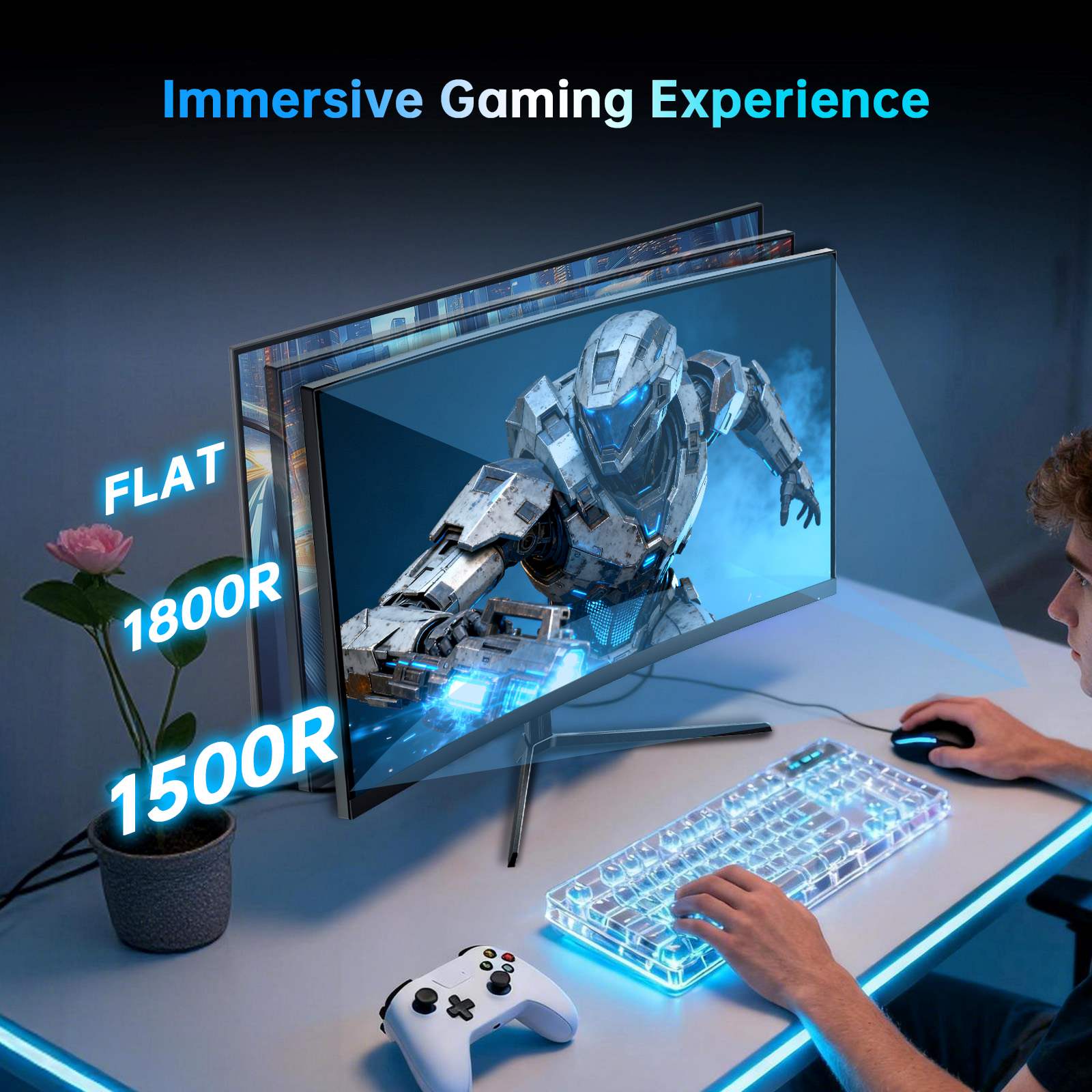 KTC 24" FHD 240Hz 1500R Curved Gaming Monitor | H24S17P