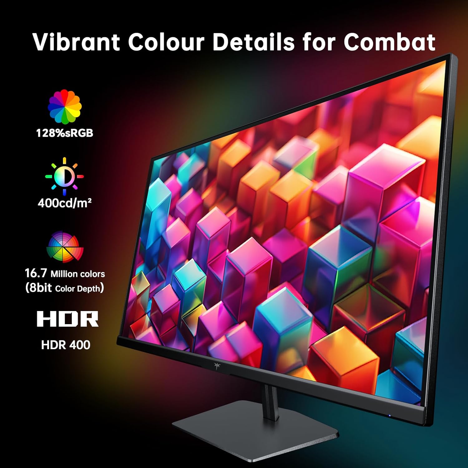 KTC H25X7 gaming monitor, vibrant colours, 128% sRGB, HDR 400.
