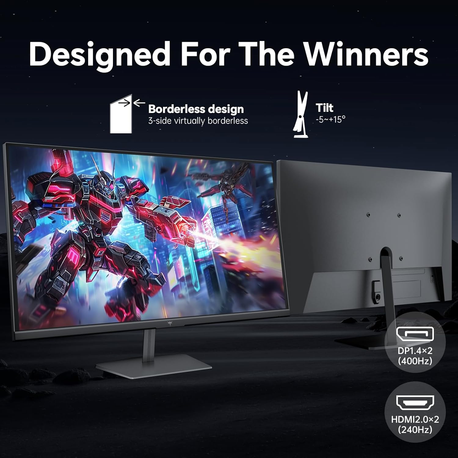 KTC 24.5 inch 400Hz FHD Gaming Monitor H25X7, HDR 400, Fast IPS, borderless.