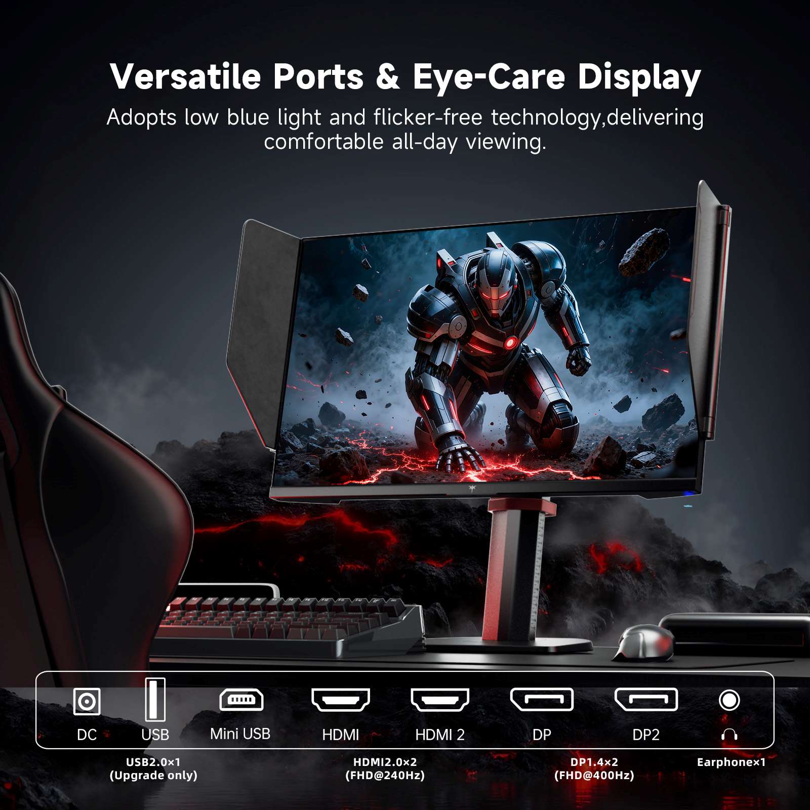 KTC 24.5" FHD 360Hz/400HzOC wtih Shielding Hood Gaming monitor丨25M2 Pro
