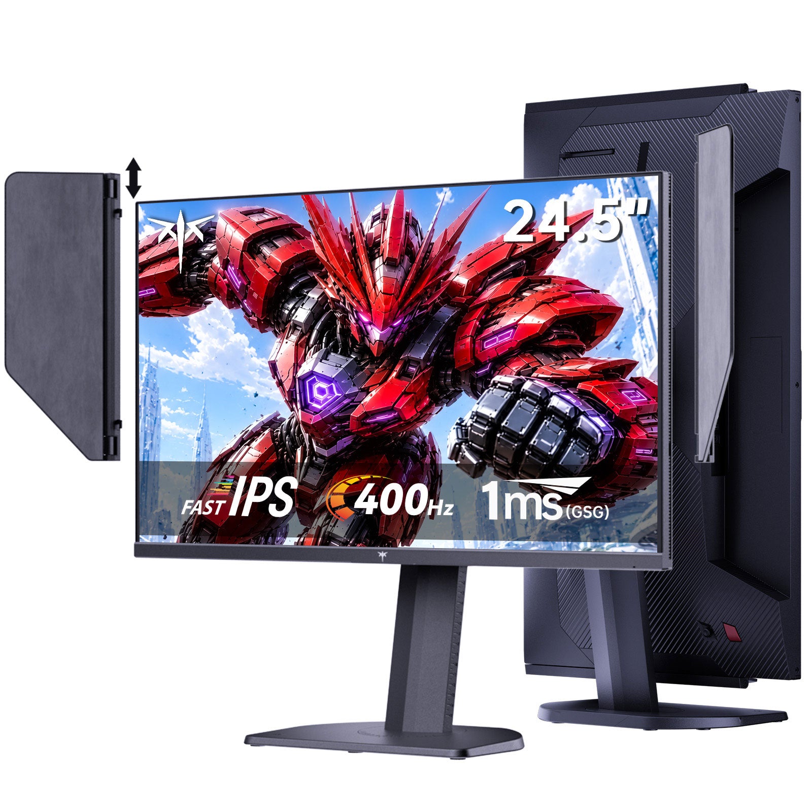 KTC 24.5-inch gaming monitor with shielding hood, Fast IPS, 400Hz, 1ms