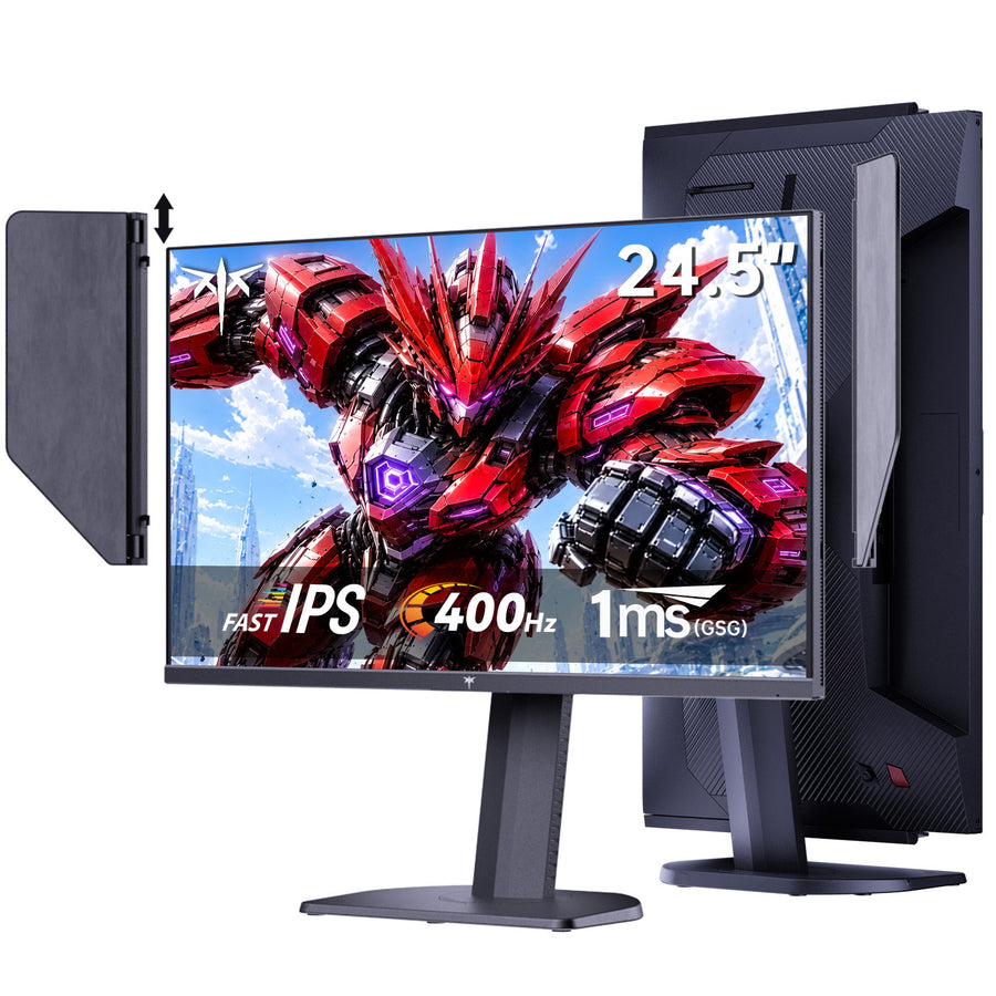 KTC 24.5-inch gaming monitor with shielding hood, Fast IPS, 400Hz, 1ms
