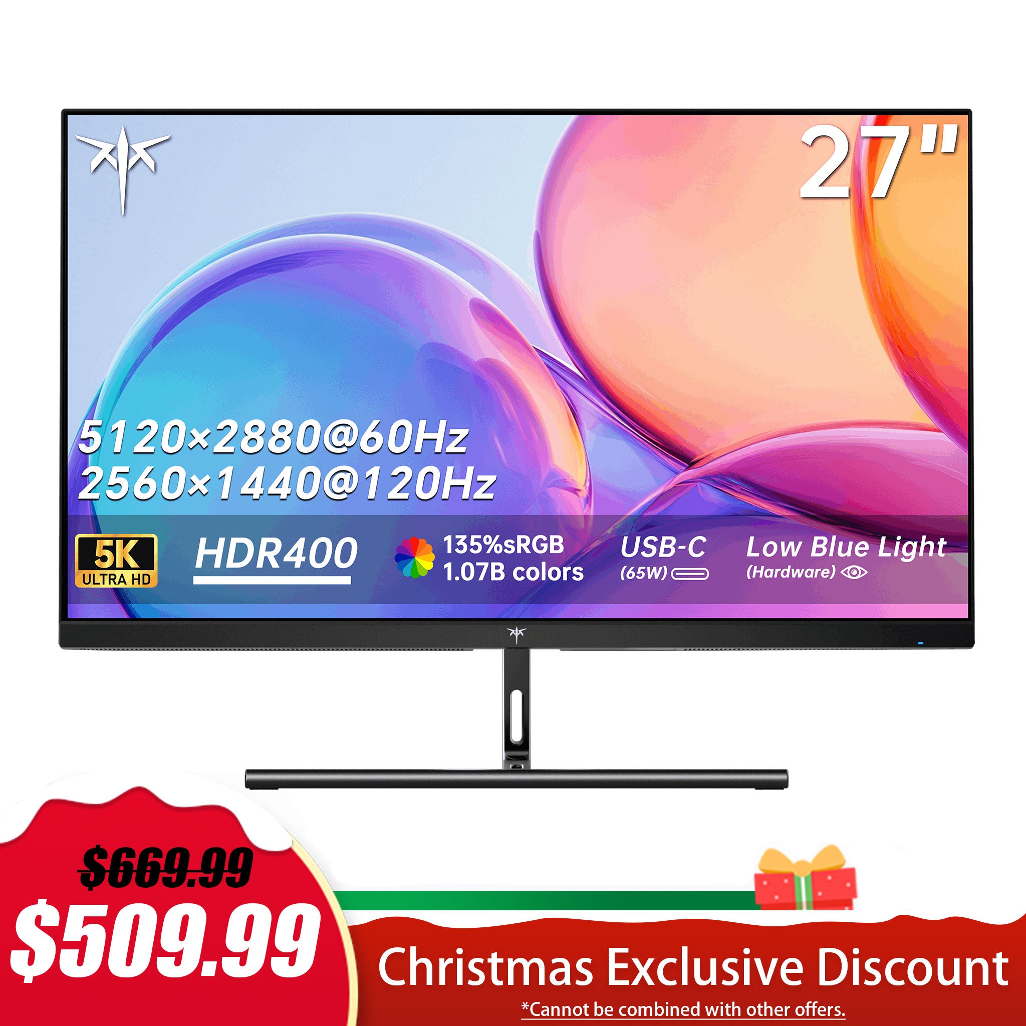 KTC 27" 5K@60Hz 2K@120Hz Home＆Office Monitor | H27P3