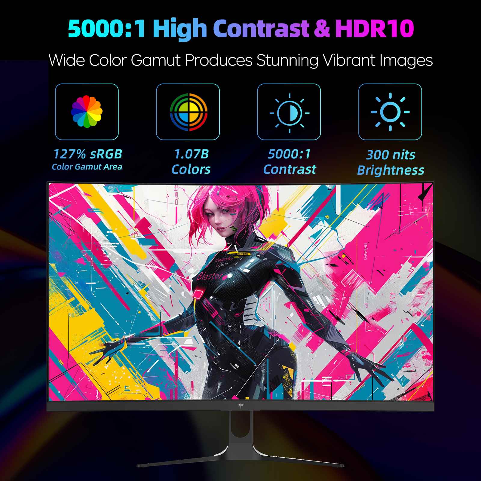 KTC 27" 2K 200Hz/HD 400Hz Dual Mode Curved Gaming Monitor | H27S5
