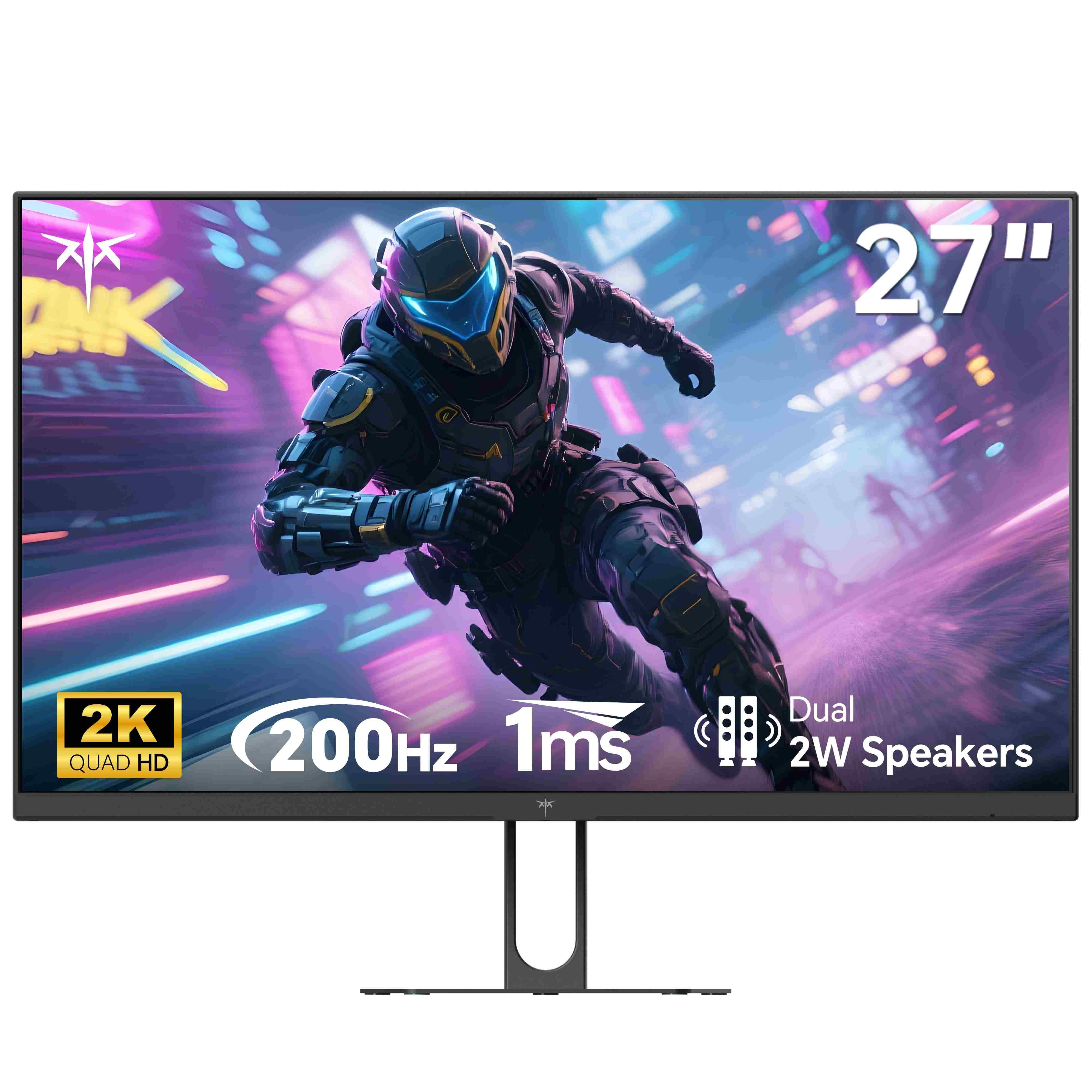 KTC 27-inch 2K Gaming Monitor. Features 210Hz, 1ms response time, and dual 2W speakers for immersive esports experience.