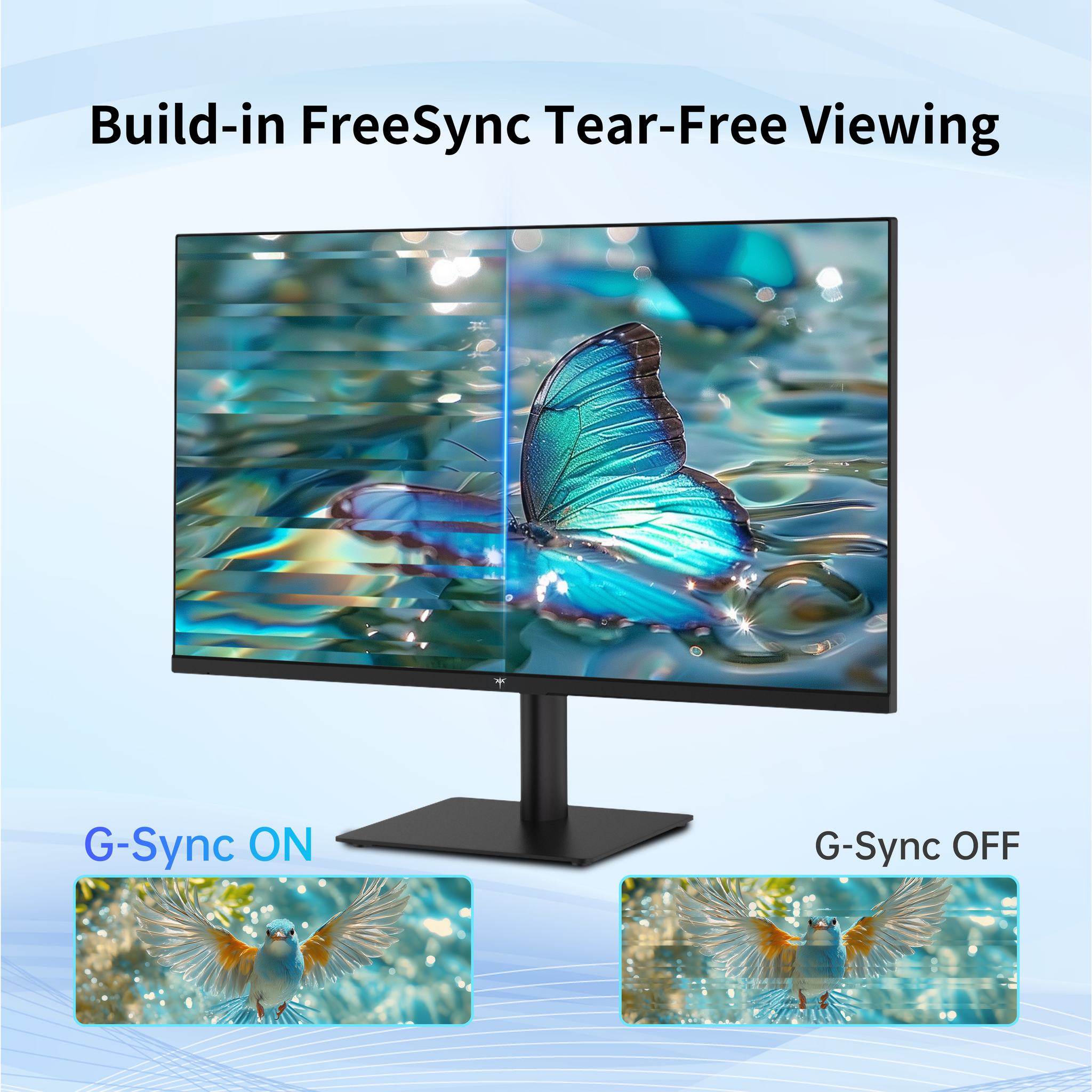 KTC 2K IPS Monitor with FreeSync/G-Sync. Displays tear-free viewing for smooth gaming.