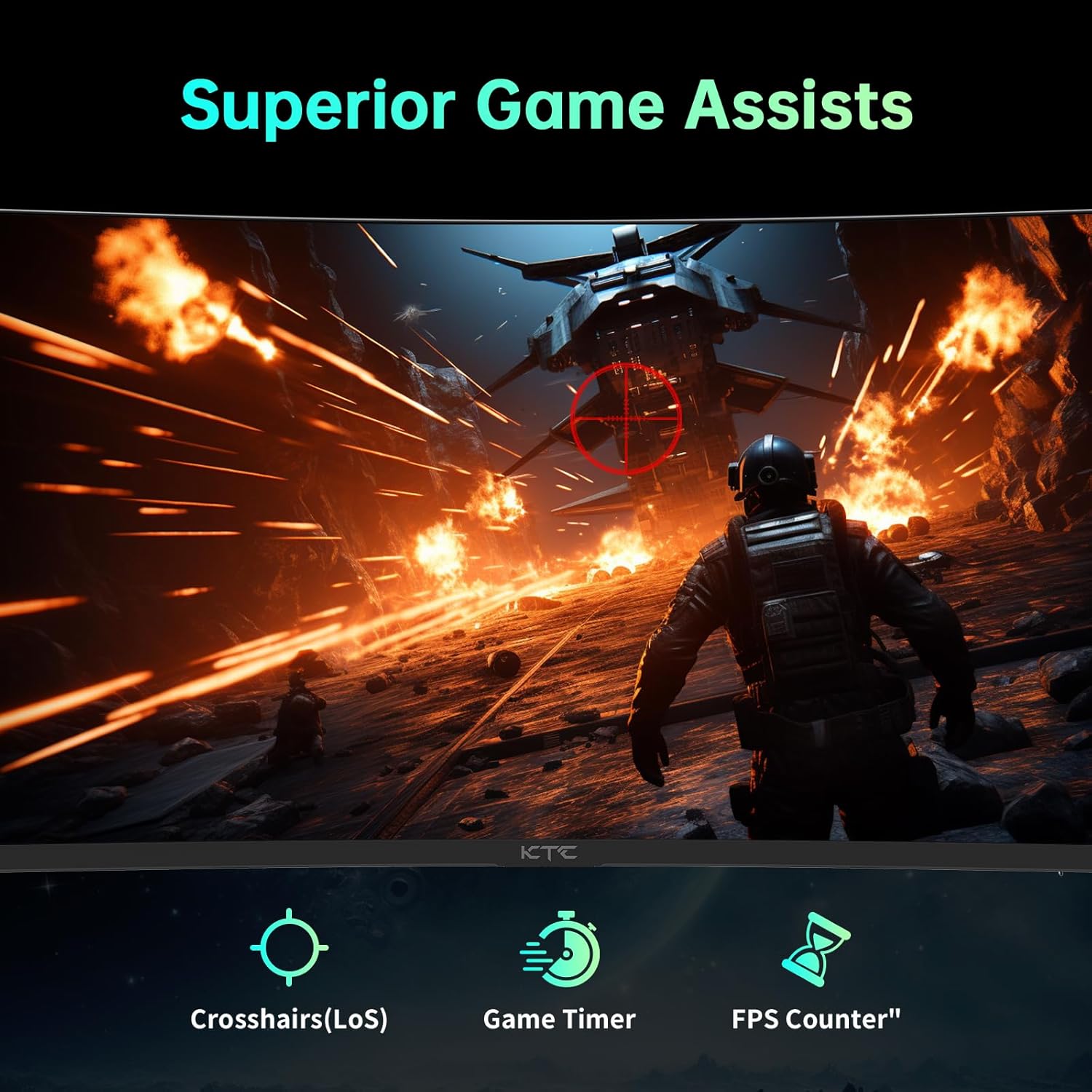 KTC 32" 2K 180Hz 1500R Curved Wall Mount Gaming Monitor | H32S17