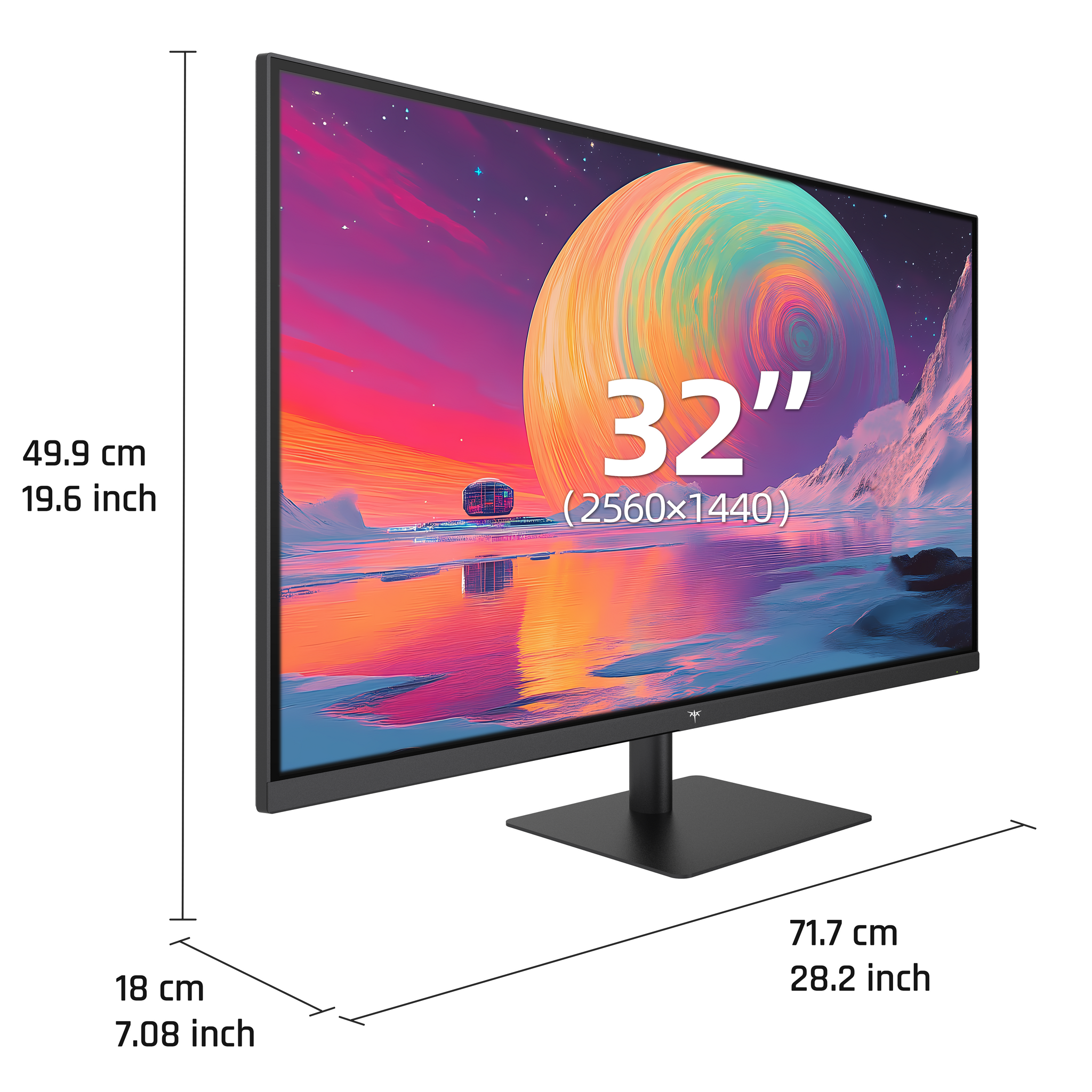 KTC 32-inch monitor with 2K resolution, ideal for home office and gaming.
