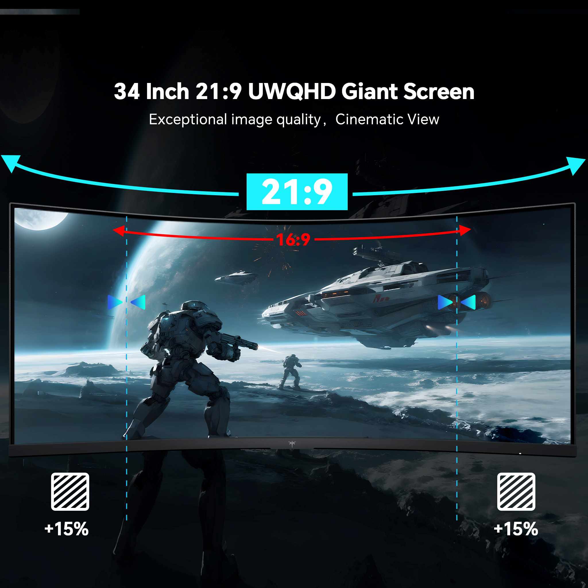 KTC 34" 2K 180Hz/1ms 1500R Curved Gaming Monitor | H34S5