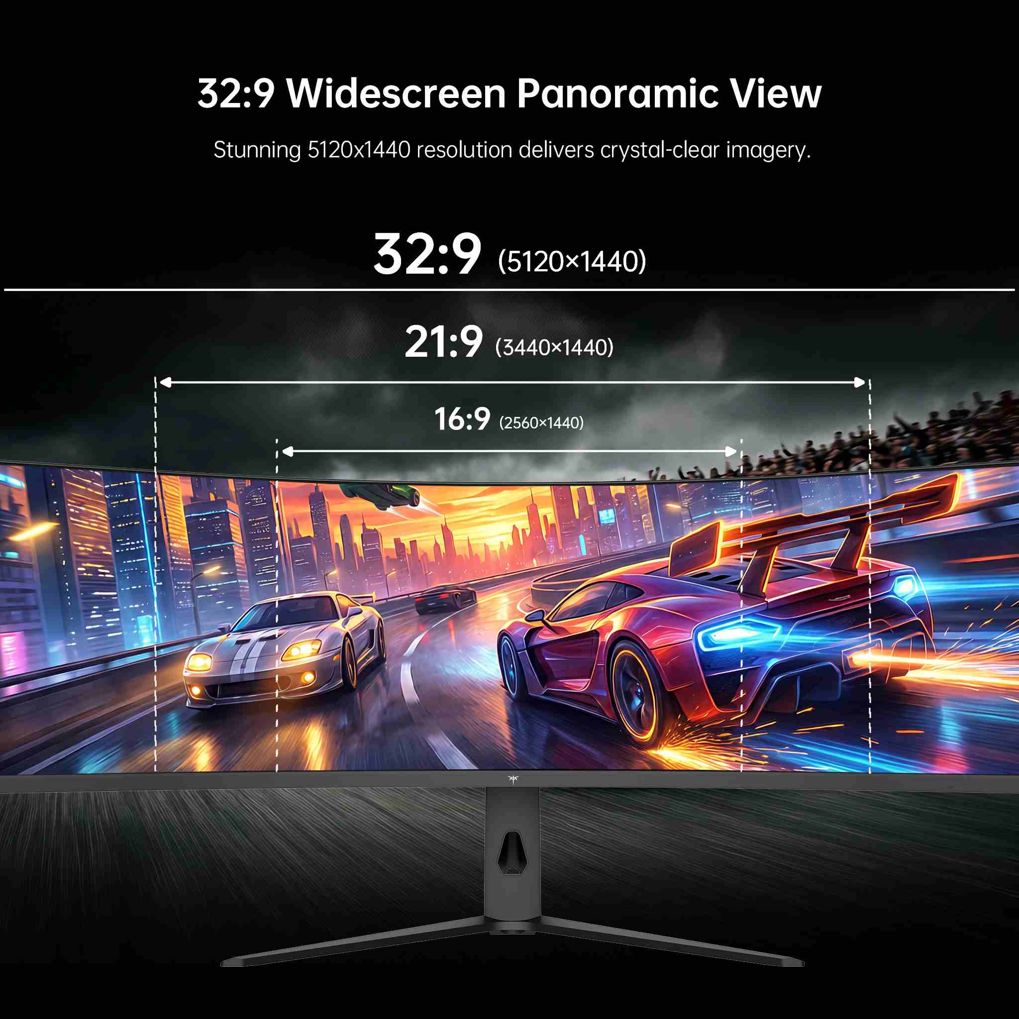 KTC 49-inch DQHD 180Hz curved gaming monitor with RGB backlight and ultrawide display