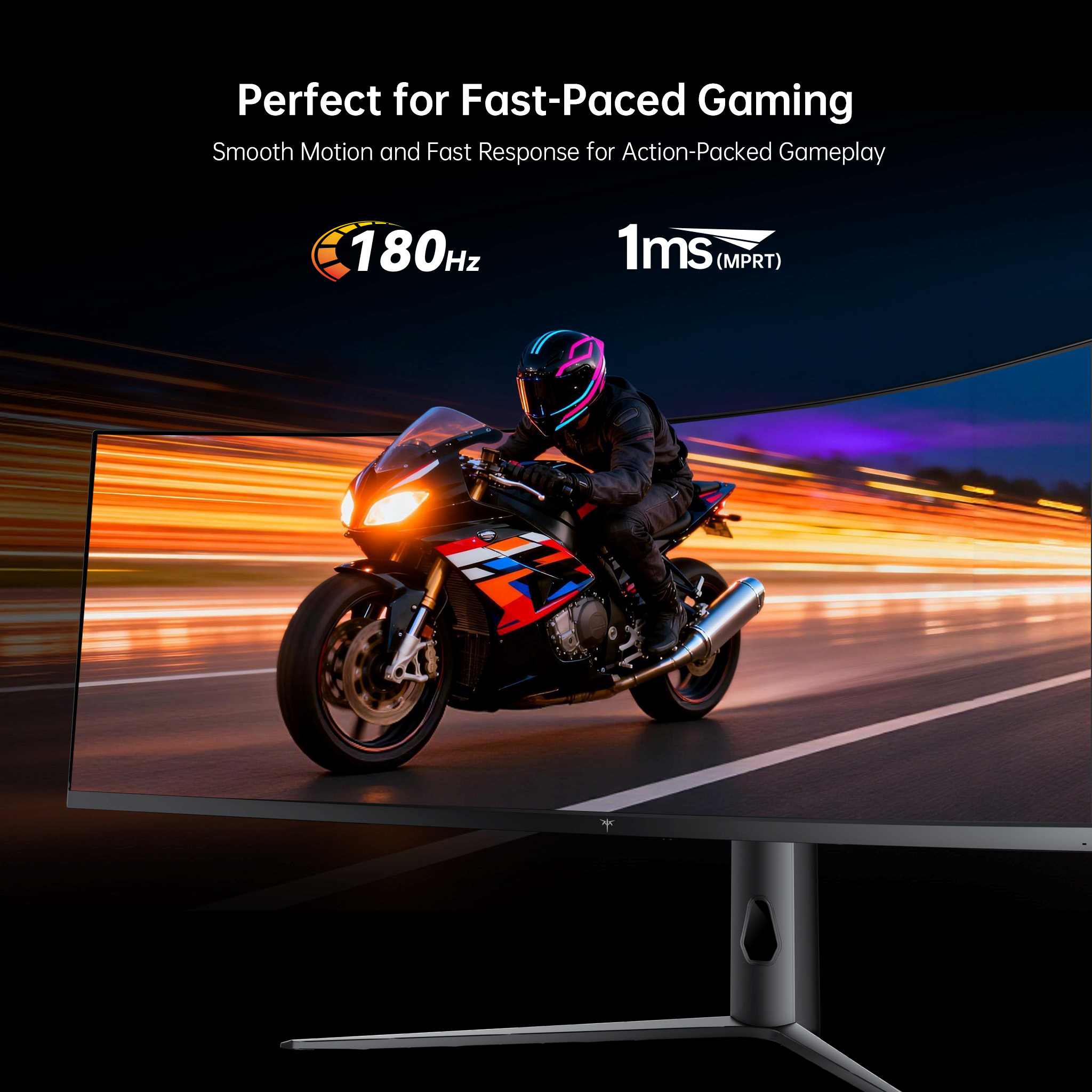 KTC 49-inch curved gaming monitor with RGB lighting and adjustable stand