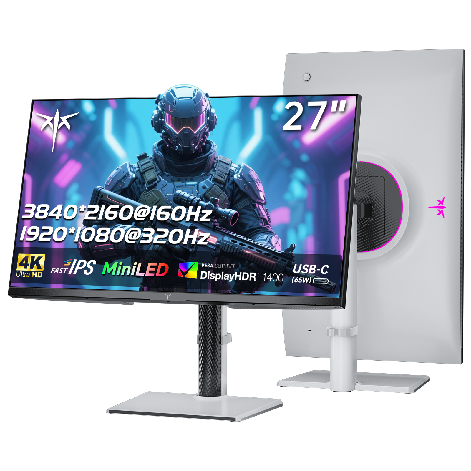 KTC 27 4K 160Hz Gaming Monitor with Mini LED, HDR1400, and USB-C port