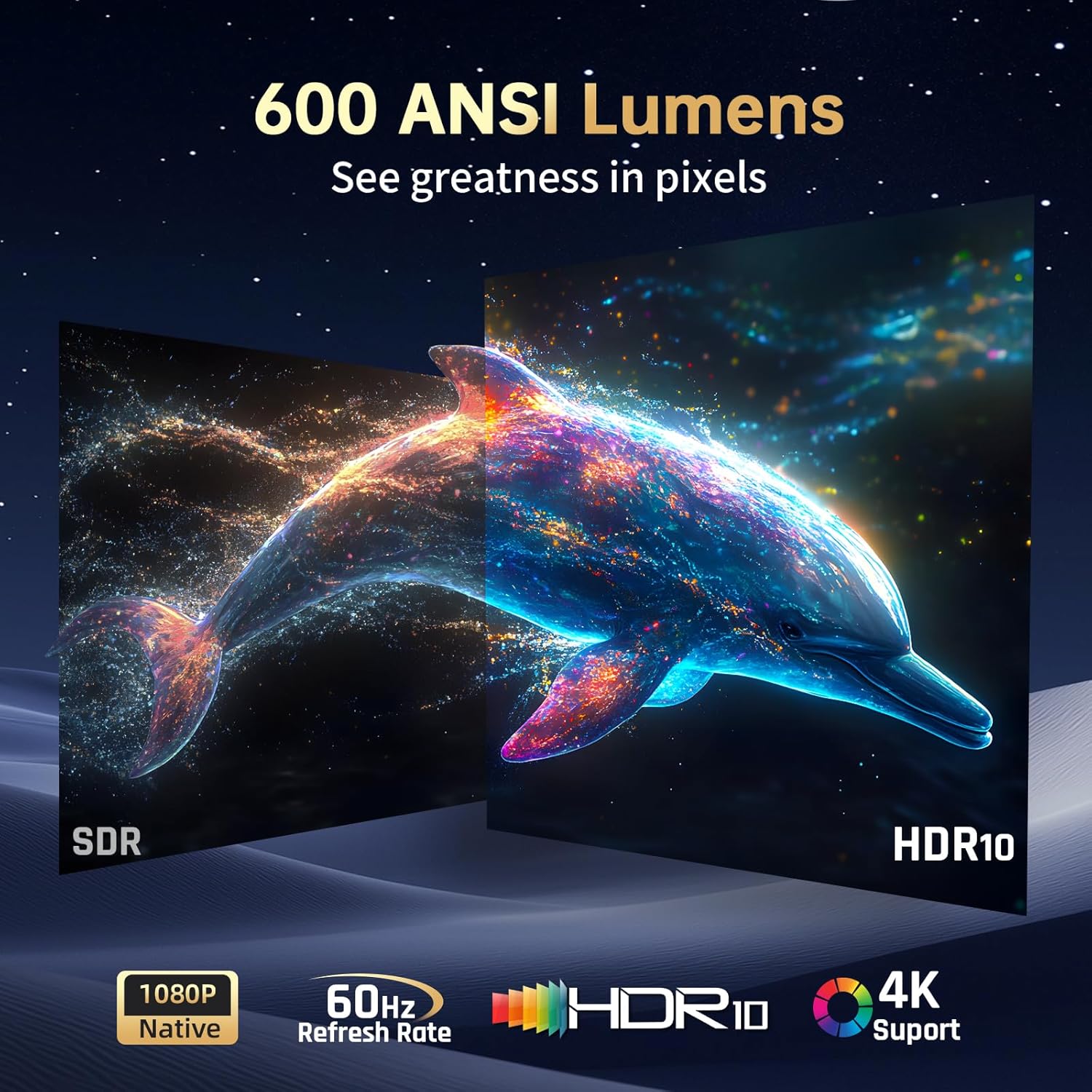 KTC Native 1080P＆4K Support Auto Focus Smart Projector丨P10