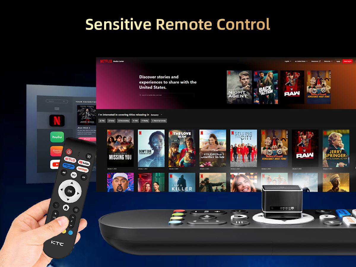 P10 Native 1080P Smart Projector | Netflix & 4K Support - KTC
