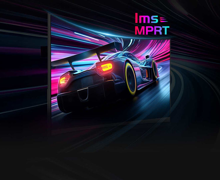 1ms response time gaming monitor for ultra-fast pixel transitions and zero motion blur