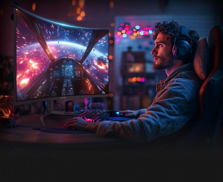 1500R curved screen immersive gaming experience with optimal viewing angle and eye comfort